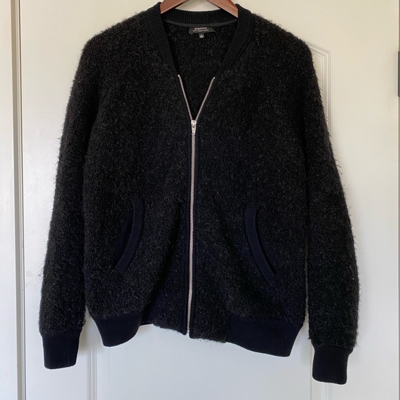 Babaton Italian Alpaca Boucle Bomber, Size Small - Picture 1 of 6